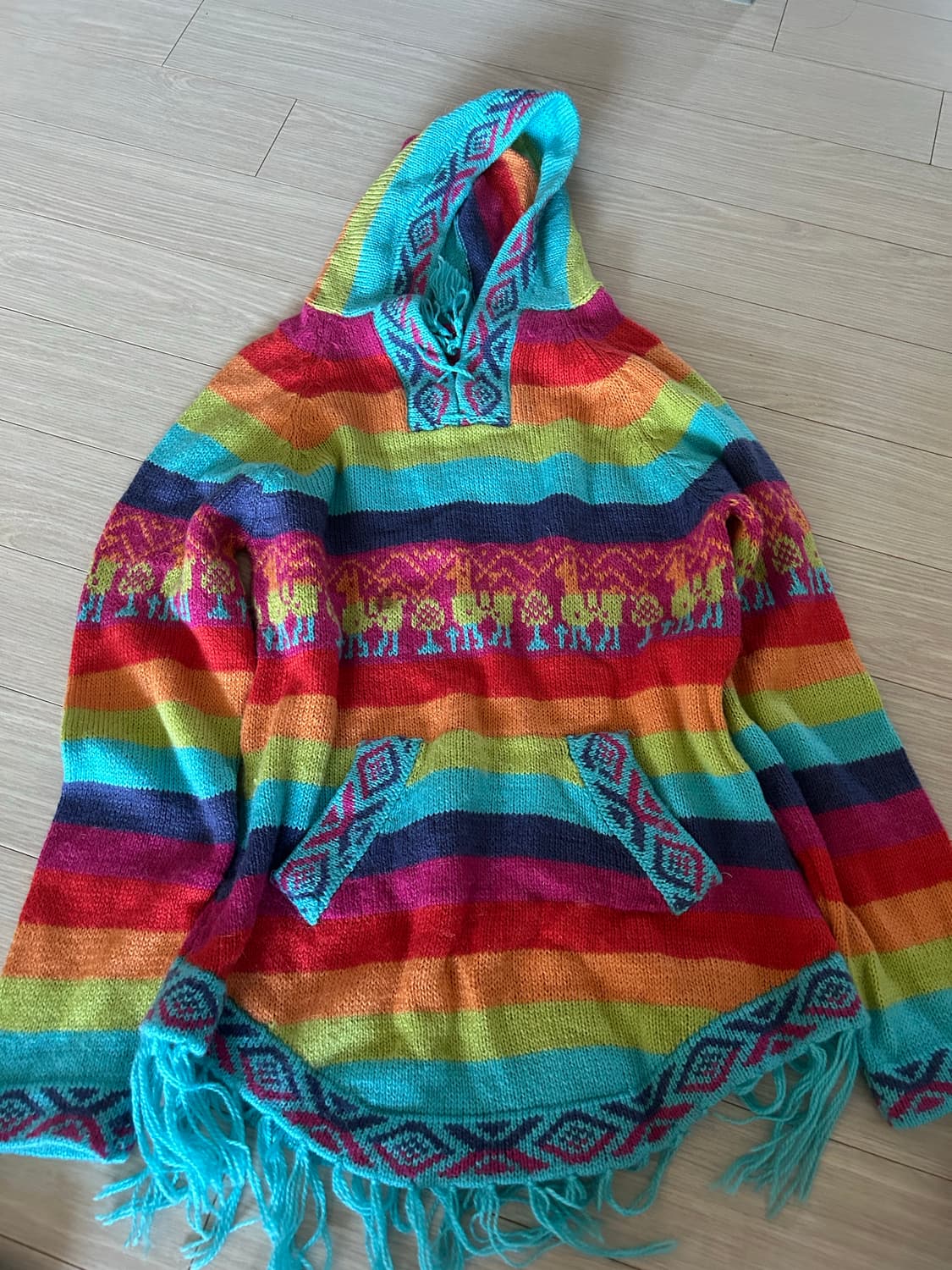 미안하다 사랑한다깔 니트 빈티지 모리걸 상품이미지1