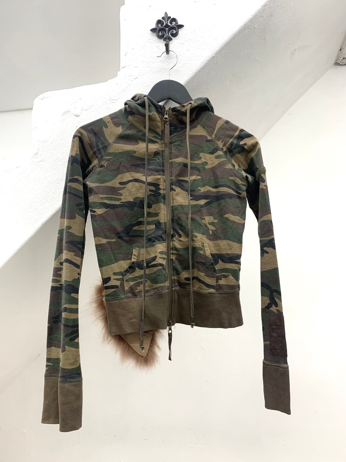 G.O.A 00s fur slim fit camo hoodie 상품이미지3