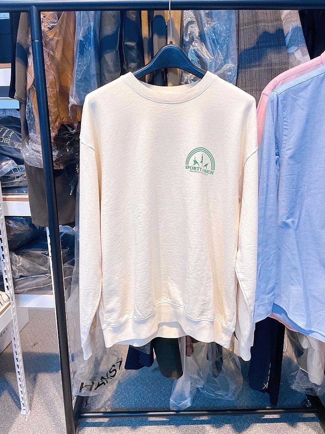 (정품/새상품) 스포티앤리치 공용 피트니스 약기모 맨투맨 상품이미지1