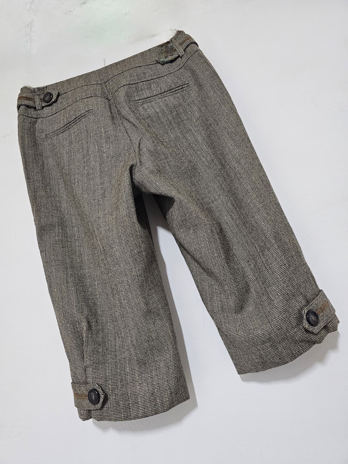 크로커다일 반짝이 그레이체크 7부모바지  27 새거수준 상품이미지5