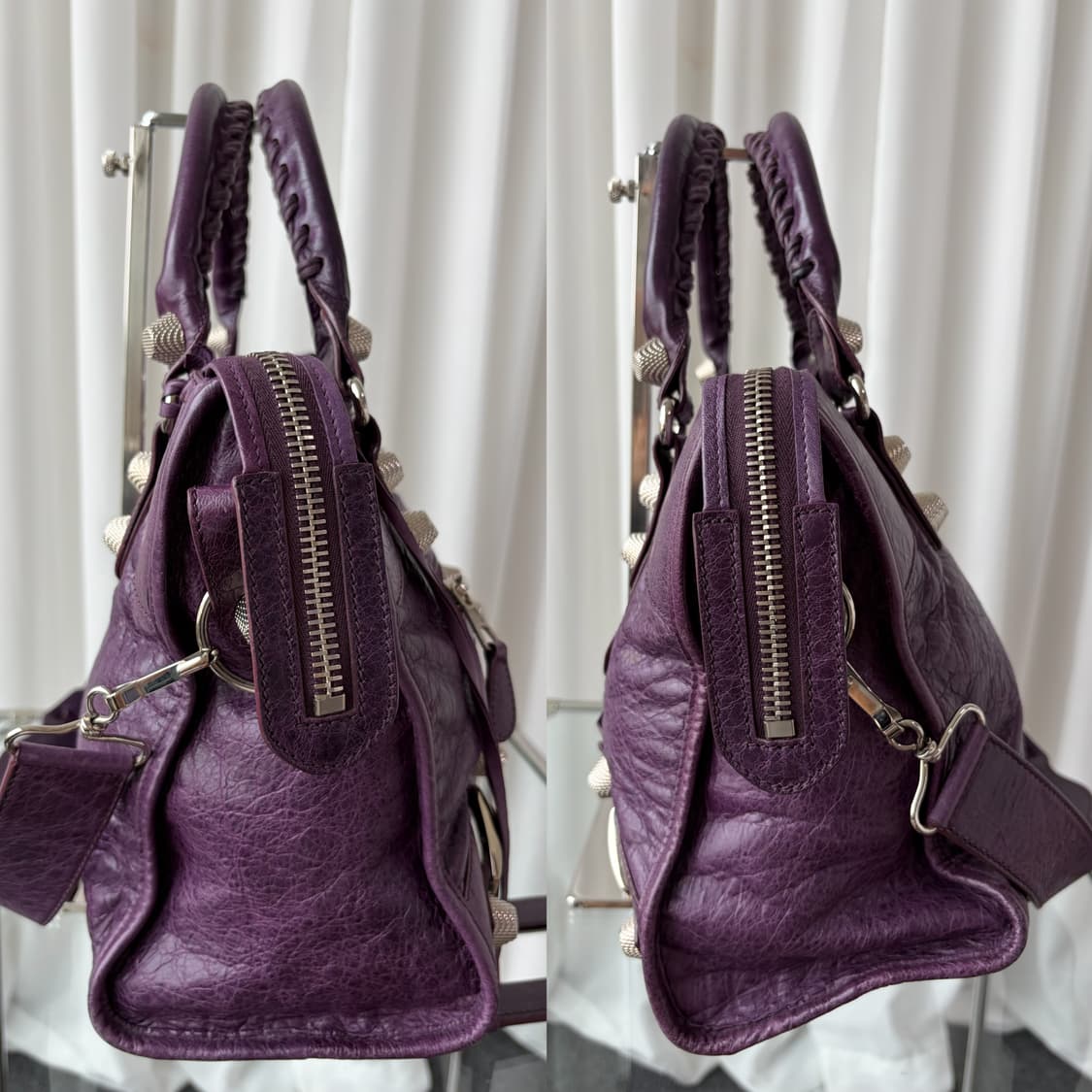 발렌시아가 시티 모터백 퍼플 상품이미지8