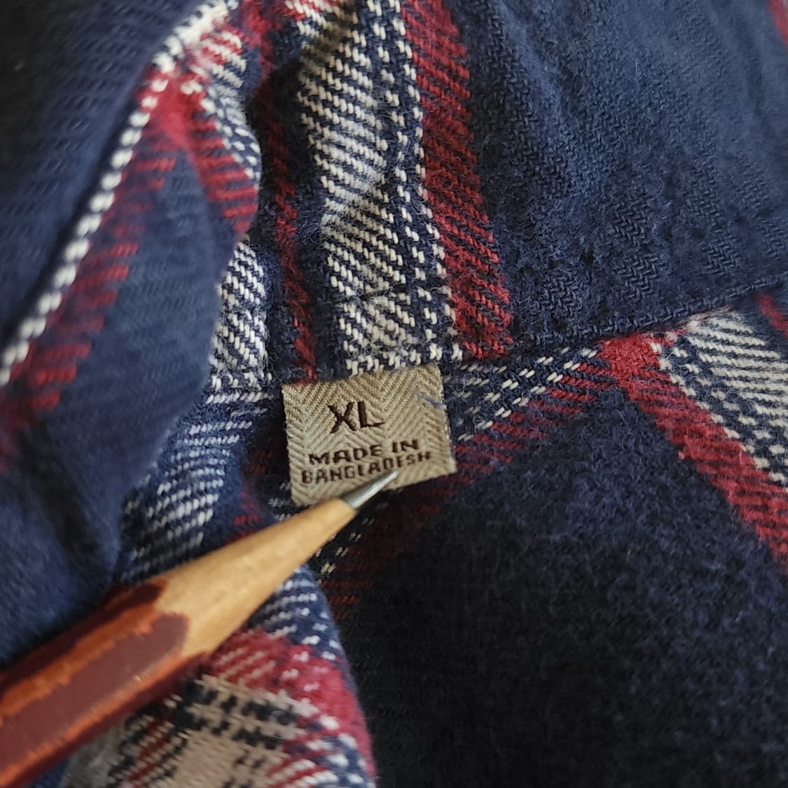 90s 아메리칸 빈티지 체크셔츠 헤비 플란넬 워크셔츠 빅체크 블루 xl 상품이미지10