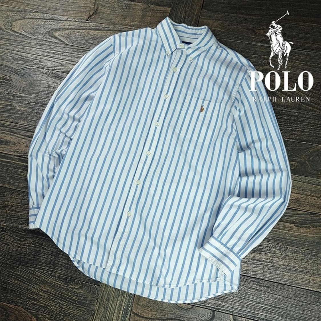 [폴로 랄프로렌] 클래식핏 포니 자수 스트라이프 셔츠 M20096 상품이미지1