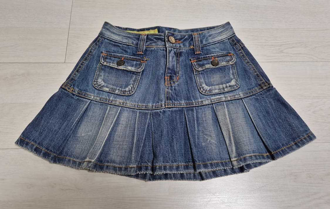 빈티지 y2k 데님 플리츠 치마 상품이미지1