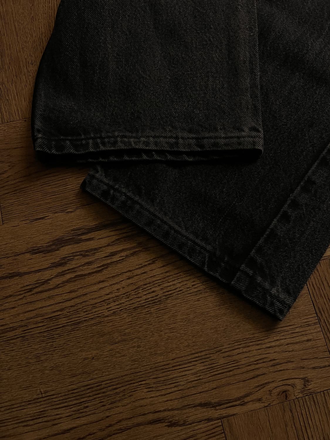 [34]00's 리바이스 USA 505 디스트로이드 흑청 데님 팬츠 상품이미지7