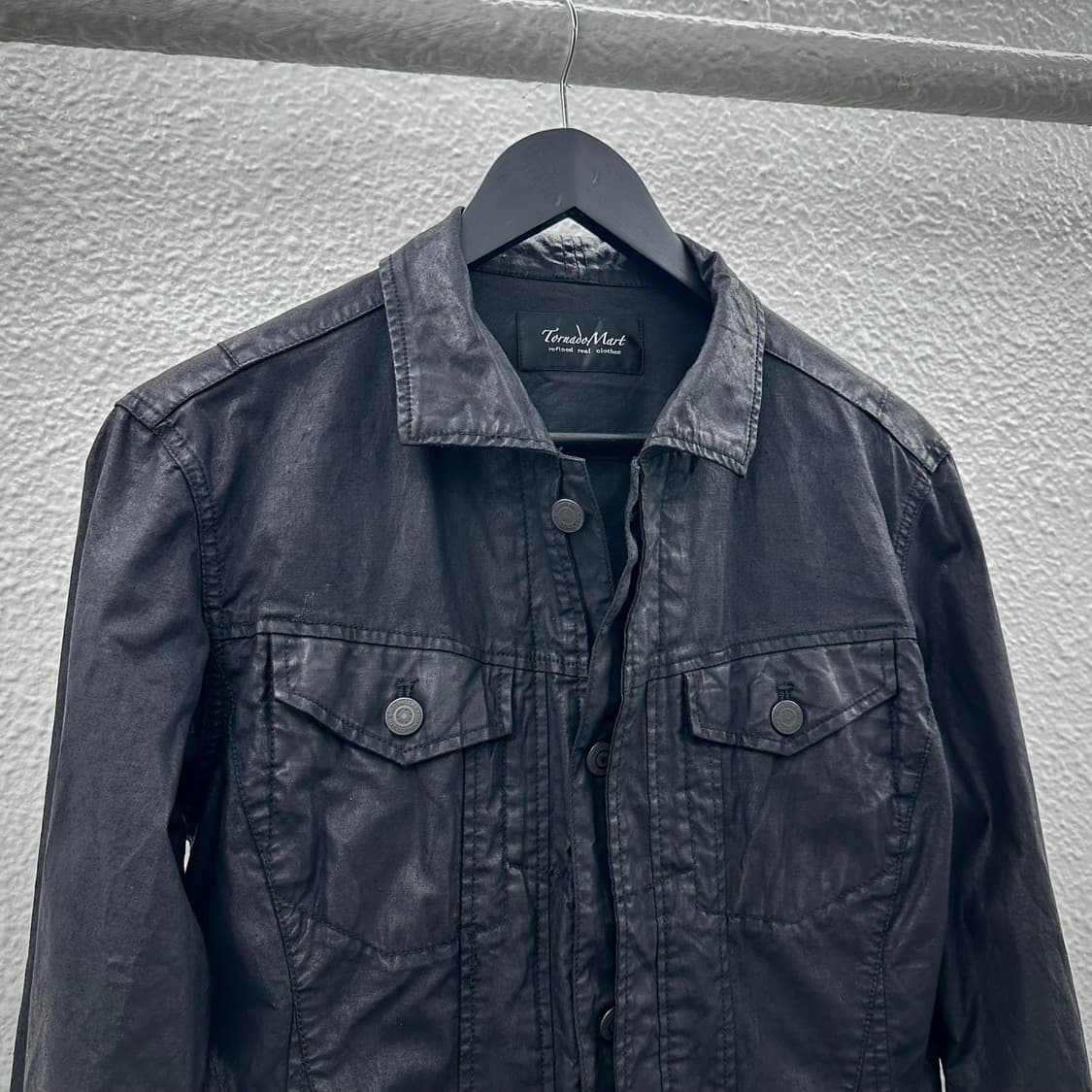 Tornado mart waxed black jacket 상품이미지2