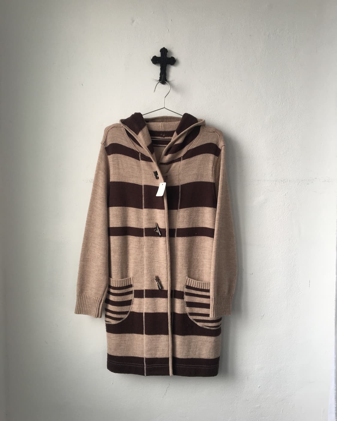 Stripe pattern point hood coat 상품이미지2