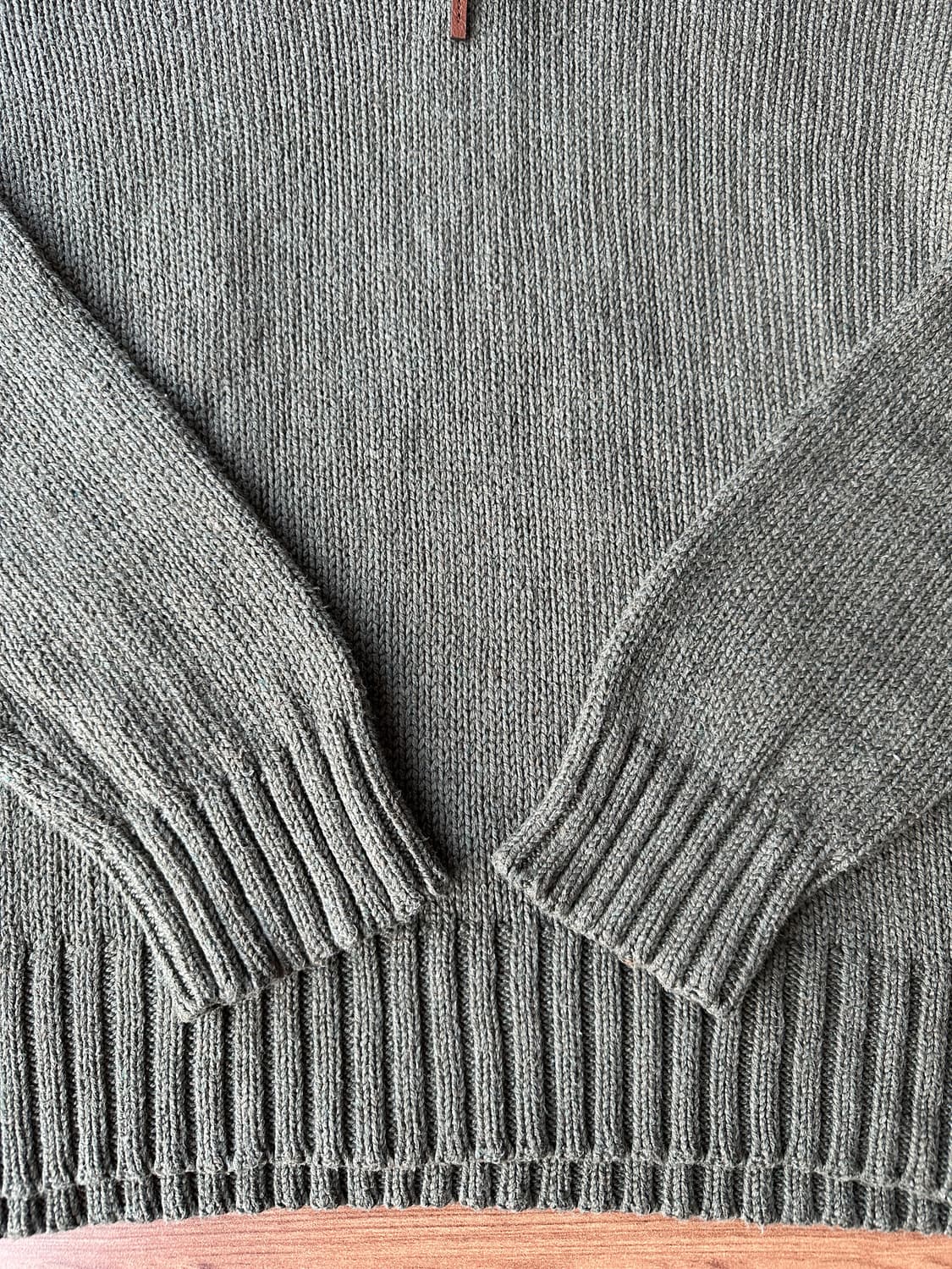 폴로 반집업 니트 올리브그린 L 상품이미지5