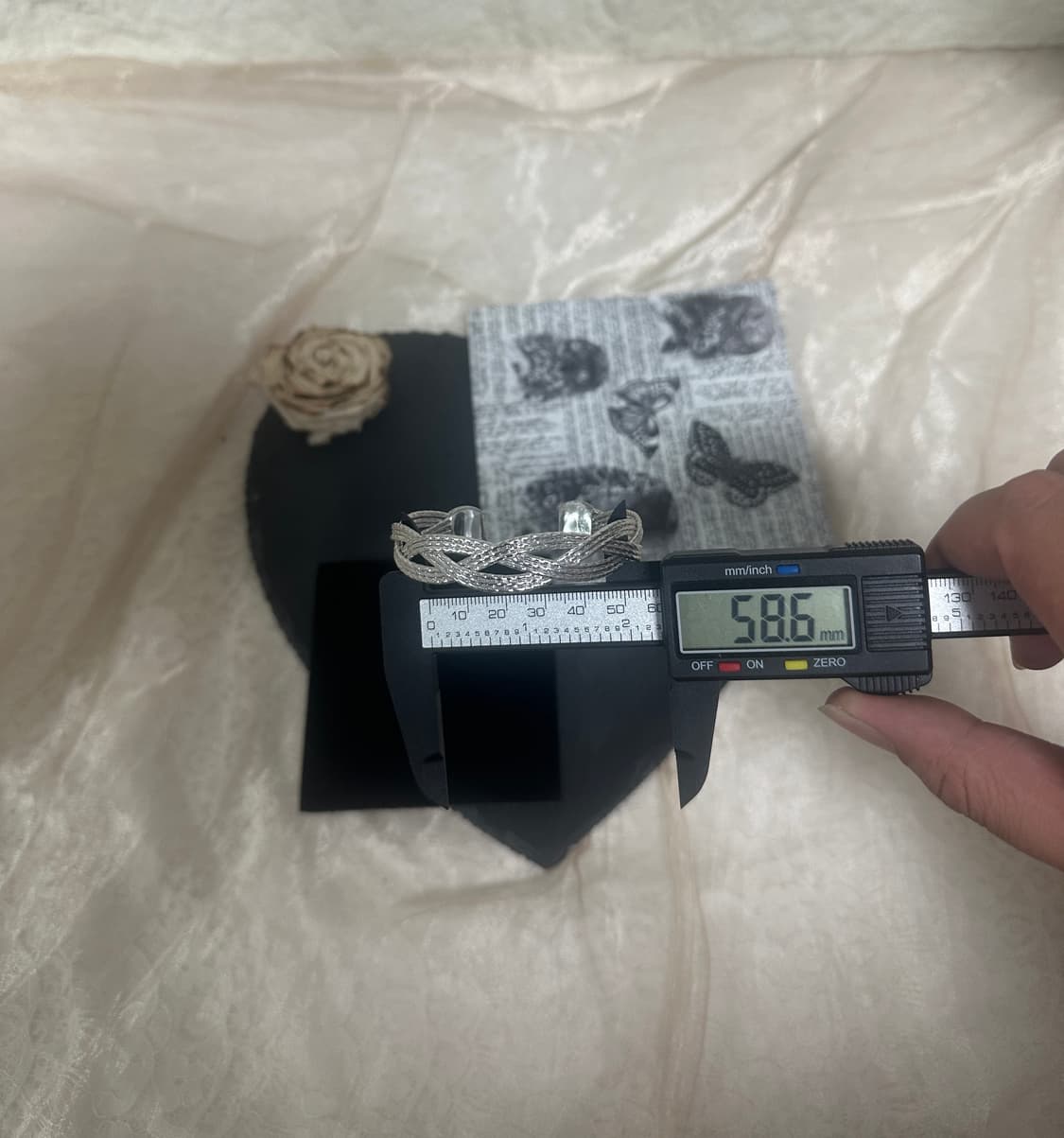 빈티지  실퍼톤 짜임 오픈 팔찌 상품이미지2