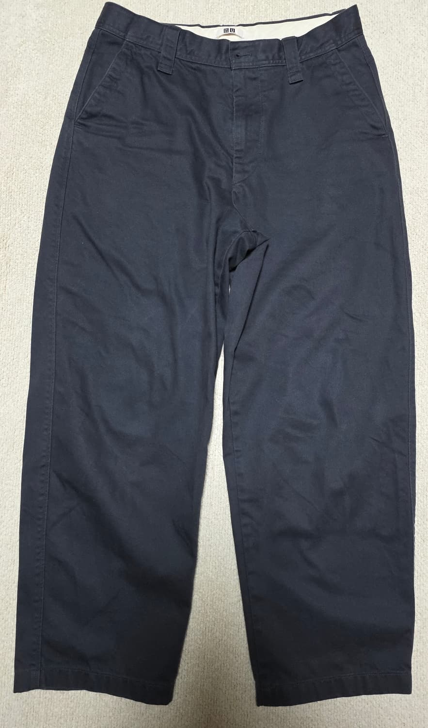 유니클로 U 와이드핏 치노팬츠 그레이 상품이미지3