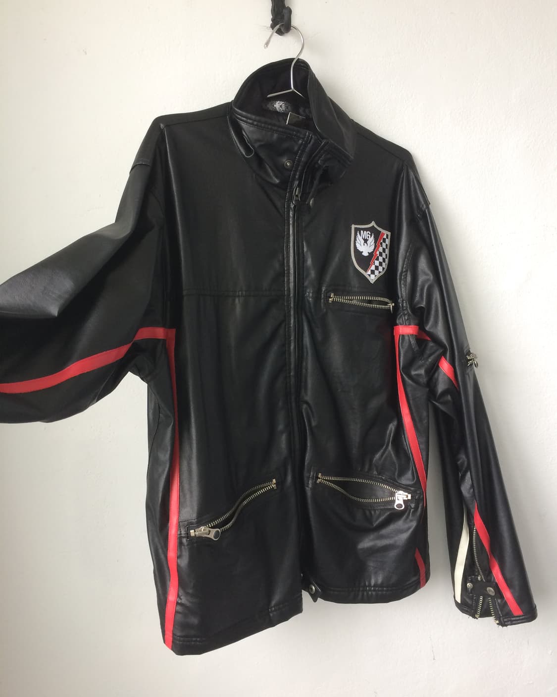 Fake leather lacing mood jacket 상품이미지4