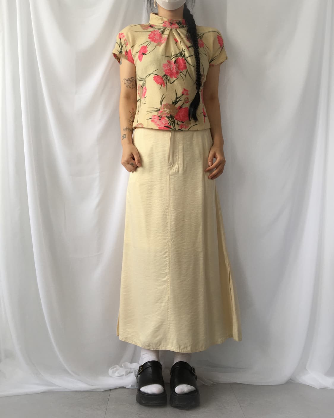 Oriental mood woolen high neck top 상품이미지5