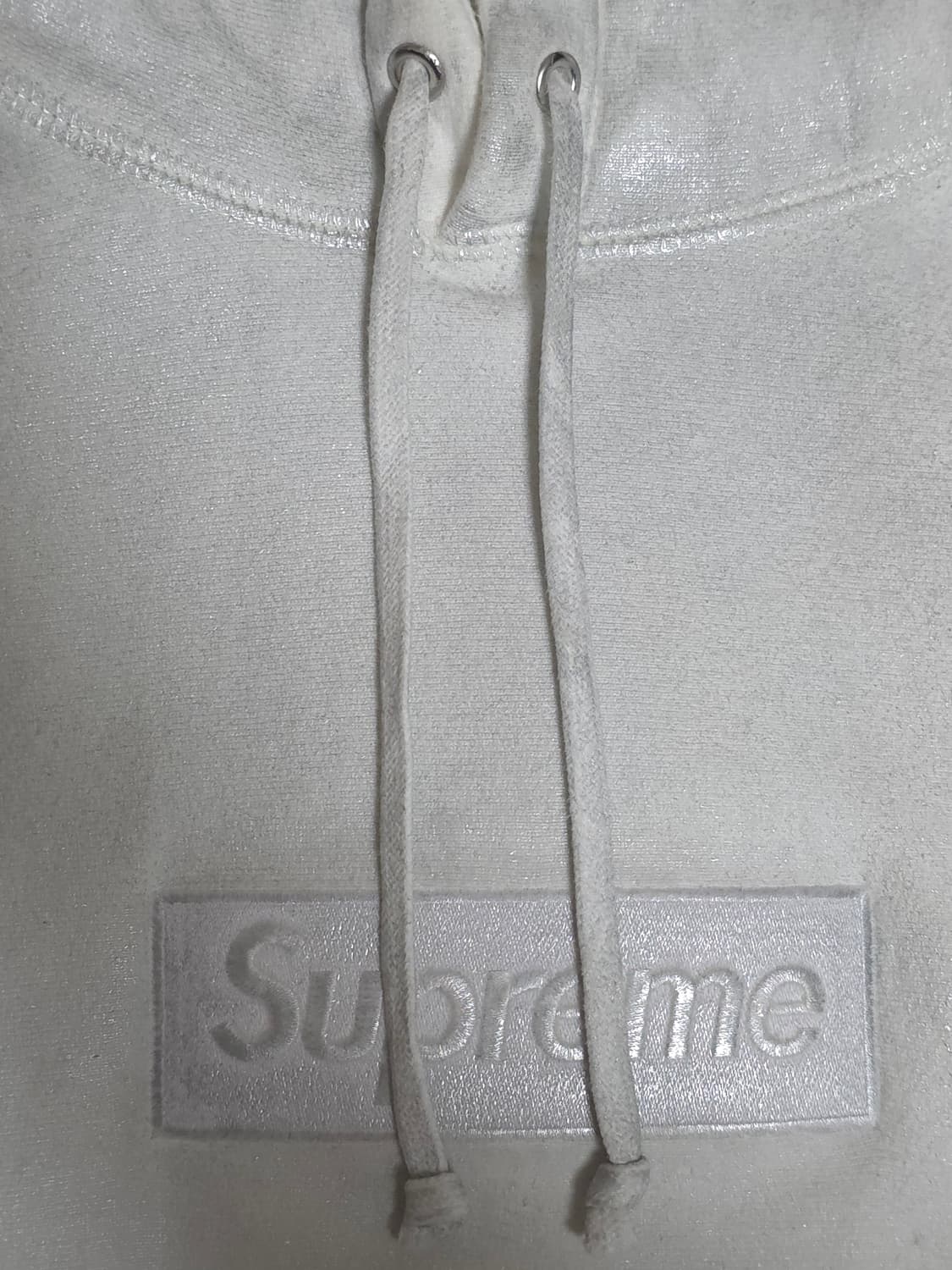 [XL] 슈프림 마르지엘라 포일 박스로고 후드 화이트 상품이미지4