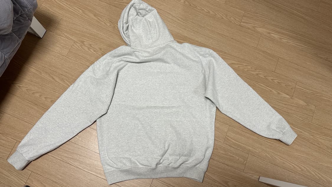 [L] 듀테로 뉴욕 후드티 멜란지 그레이 상품이미지2