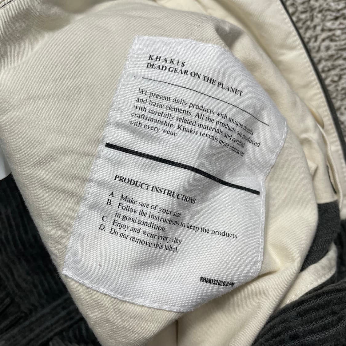 카키스 코듀로이 팬츠 상품이미지4