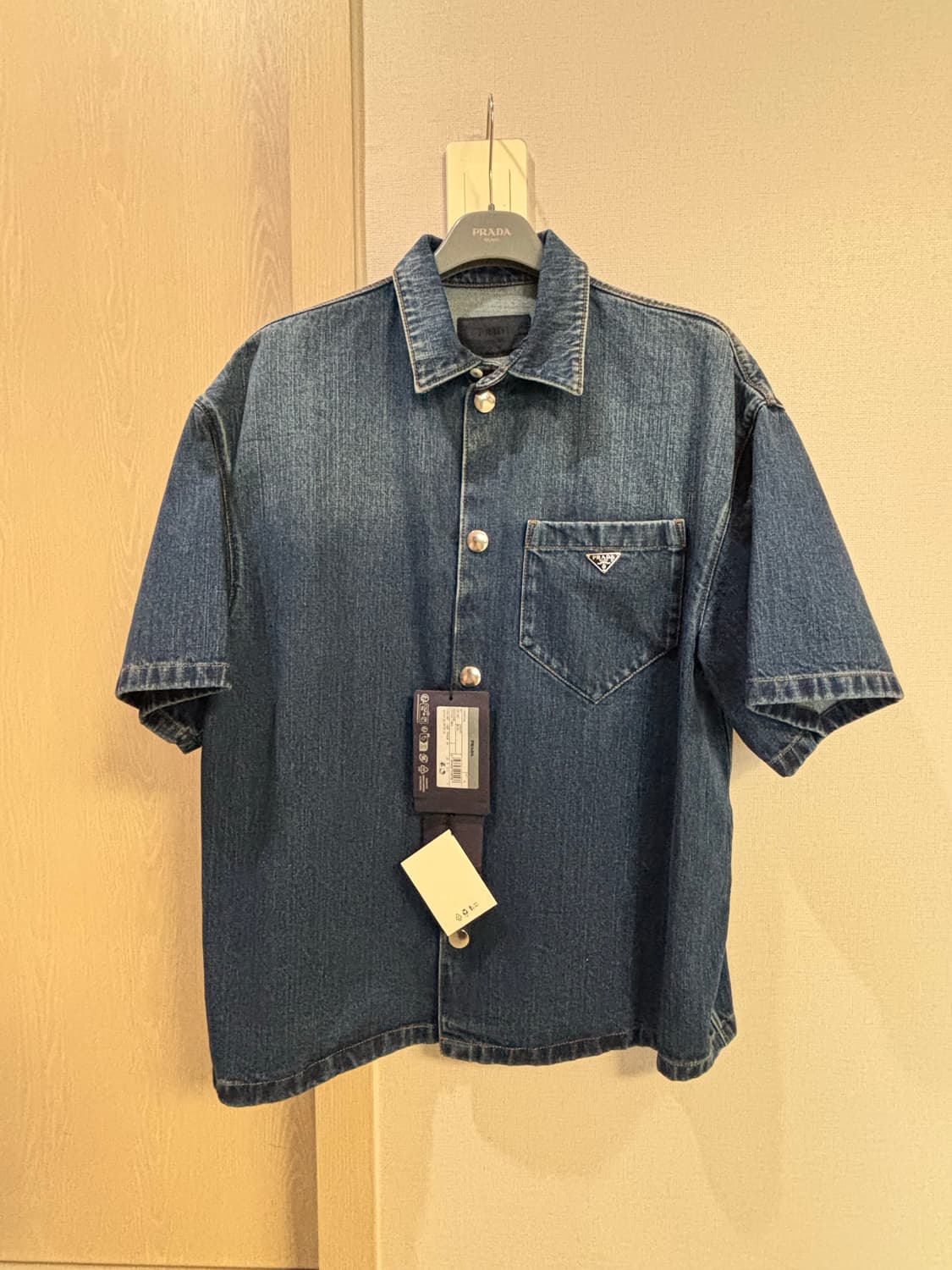 프라다 데님 볼링 셔츠 (L) 상품이미지1