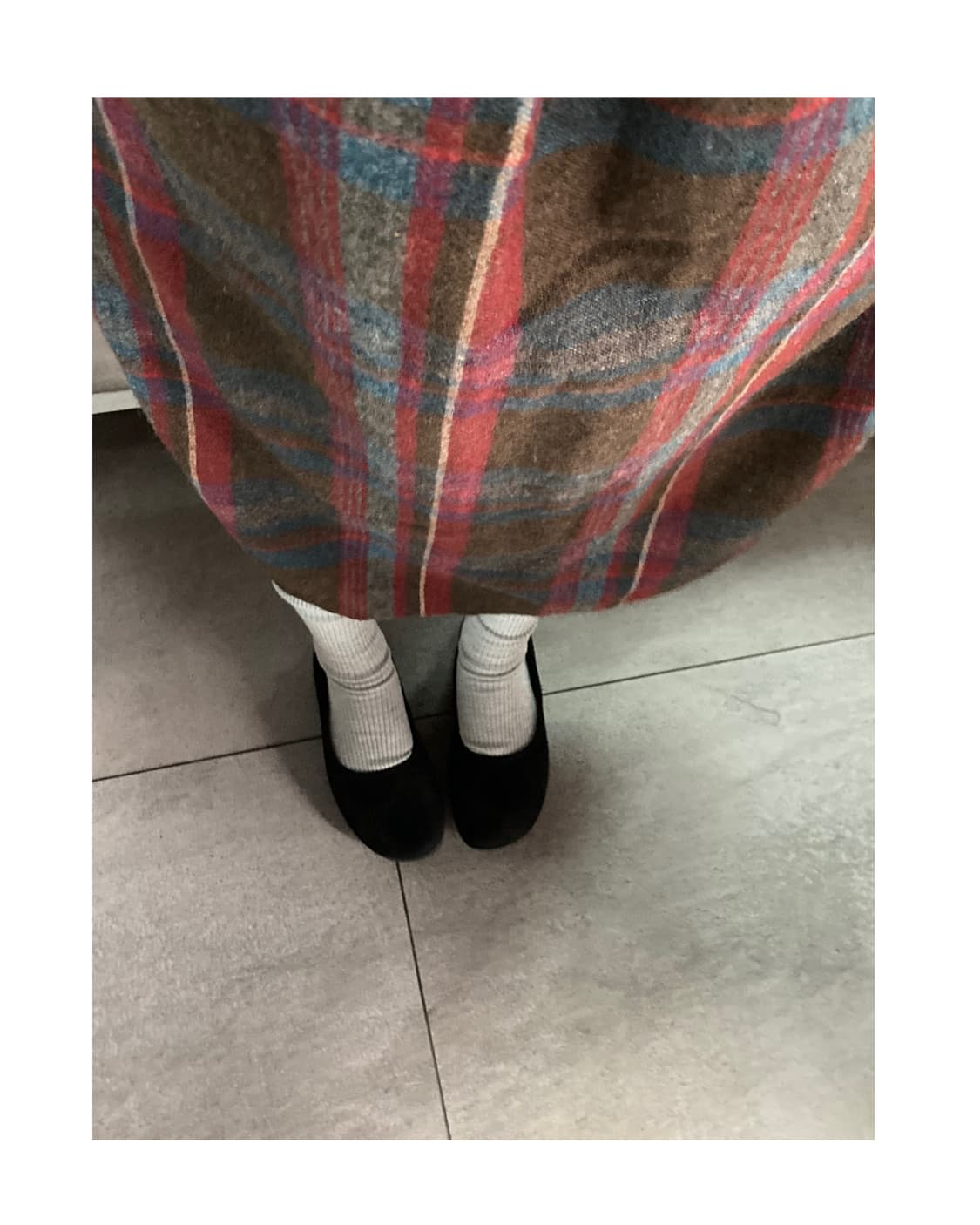 가을겨울 포근 체크 원피스 상품이미지3