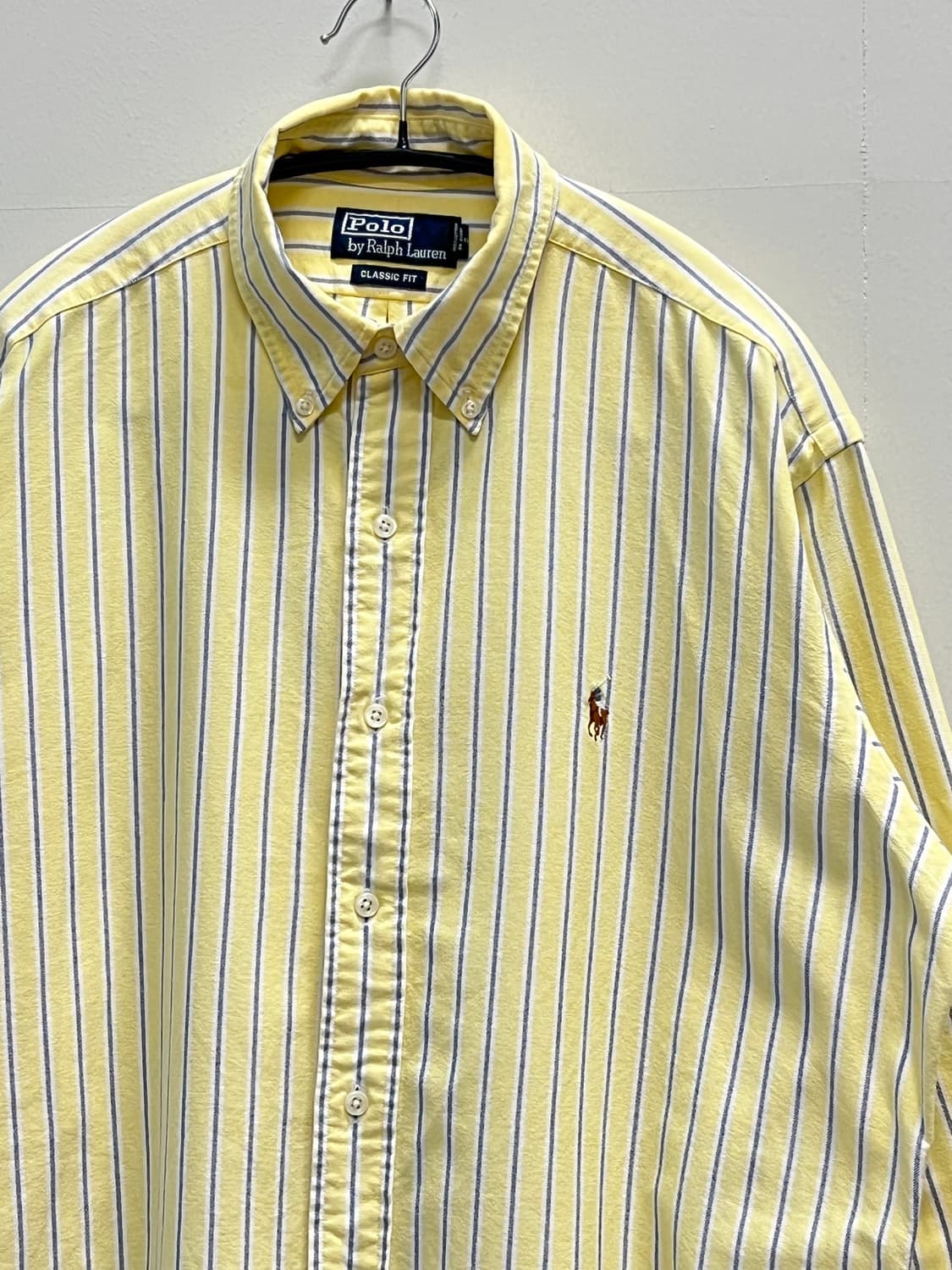 (M) 폴로 랄프로렌 클래식핏 옥스포드 스트라이프 솔리드 셔츠 상품이미지3