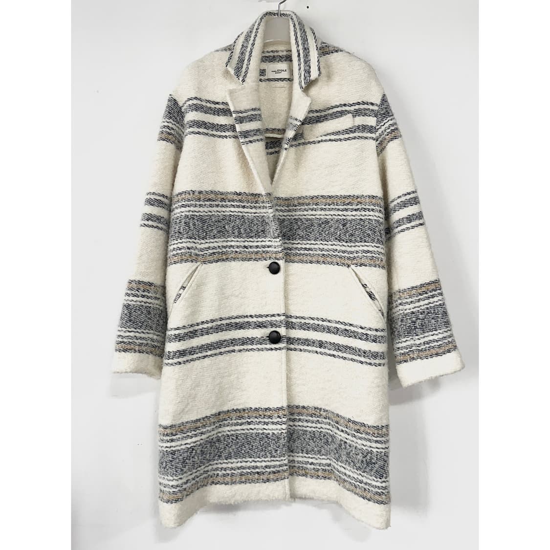 이자벨마랑 에뚜왈 알파카 울 스트라이프 코트 상품이미지2