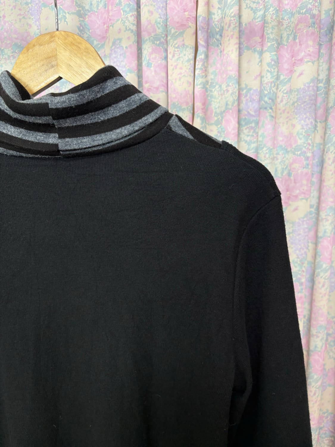 블랙 스트라이프 레이어드 티셔츠 상품이미지10