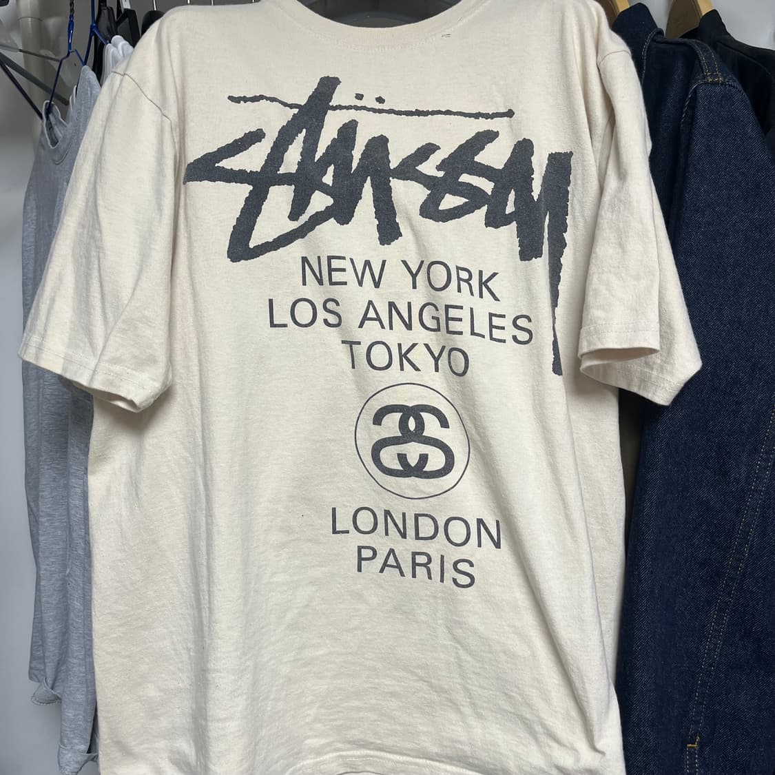 Stussy World Tour Tee bone M 상품이미지4