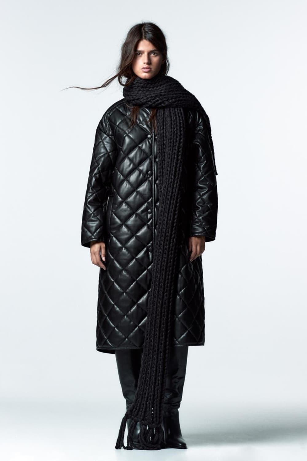 자라 누빔 롱패딩 상품이미지1