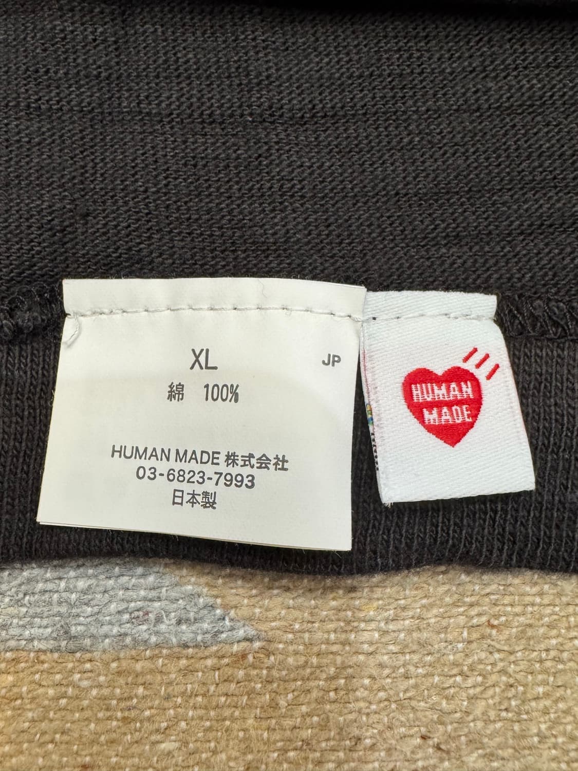[XL] 휴먼 메이드 그래픽 티셔츠 블랙 상품이미지8