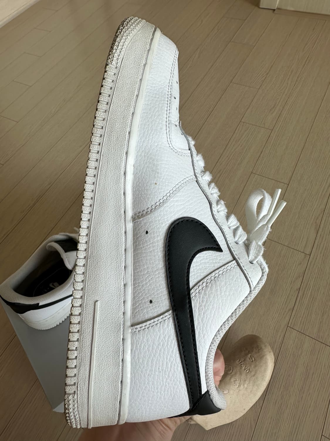 나이키 에어포스 흰검 우먼스 us10 상품이미지5