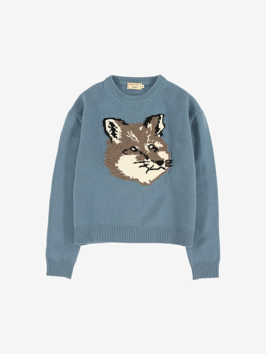 메종키츠네 폭스헤드 라이트 블루 니트 상품이미지7