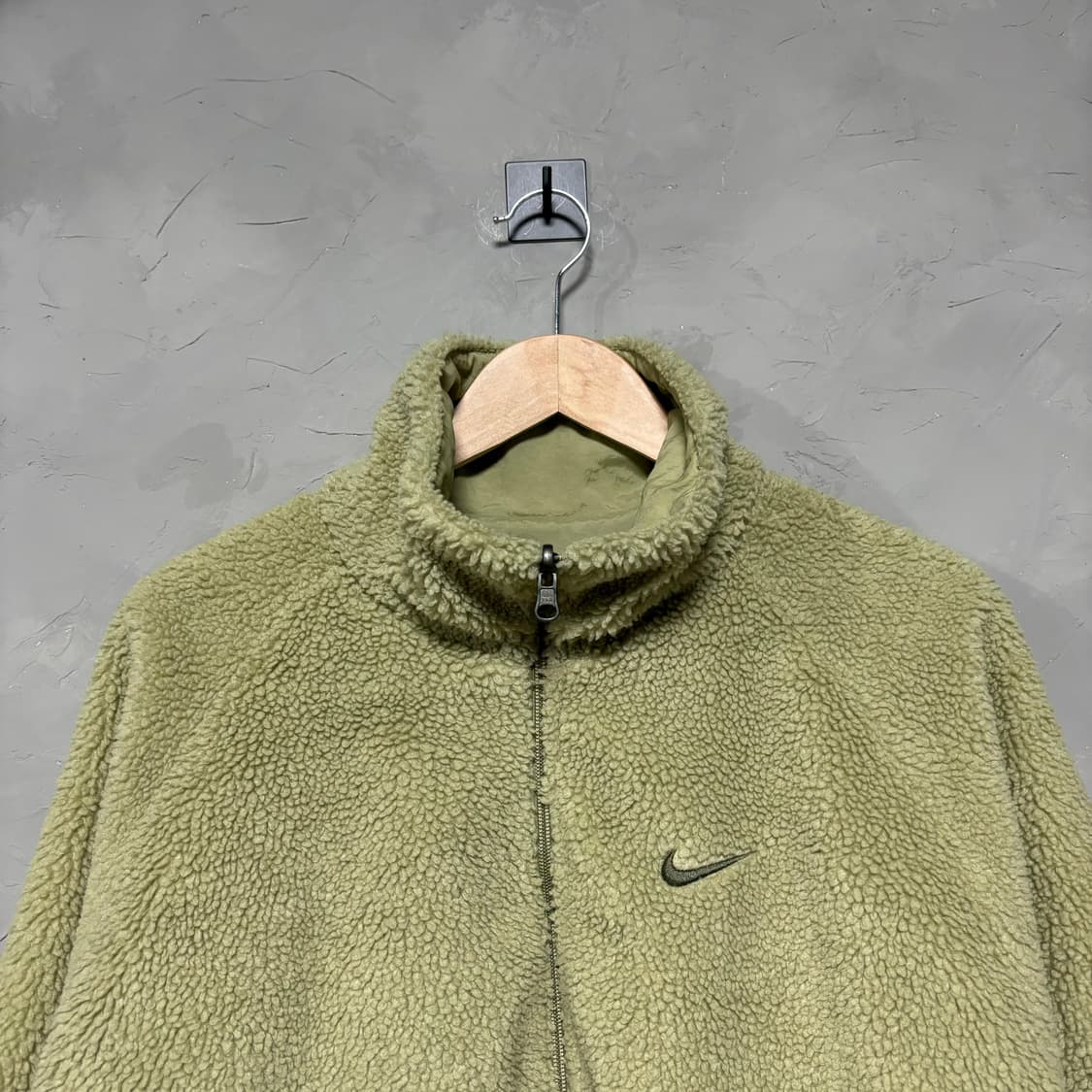 나이키 스우시 양면 후리스 바람막이 자켓 카키 올리브 상품이미지4