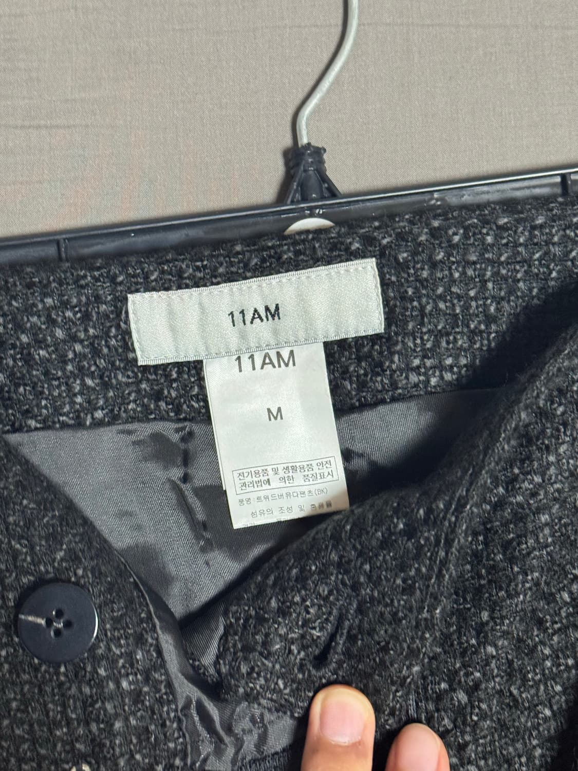 11AM 검정 트위드 버뮤다 숏츠 반바지 상품이미지2