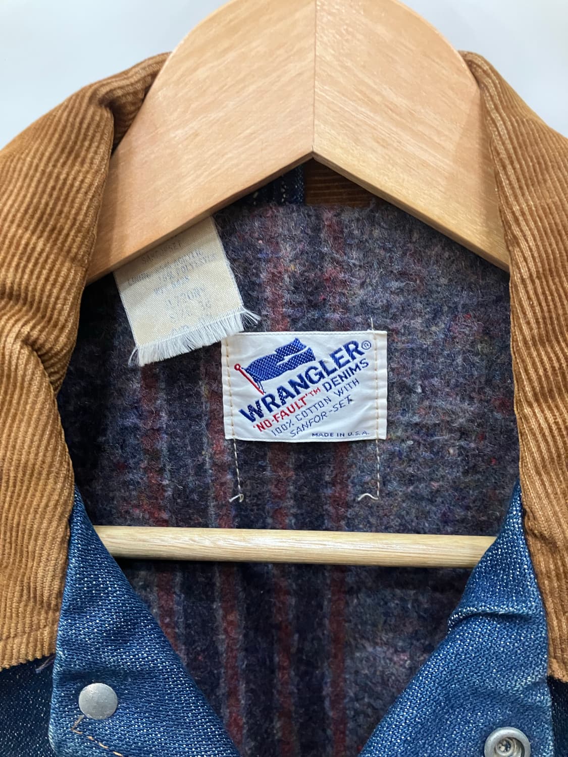 80s wrangler jr720nv 랭글러 블랭킷 데님 자켓 상품이미지3