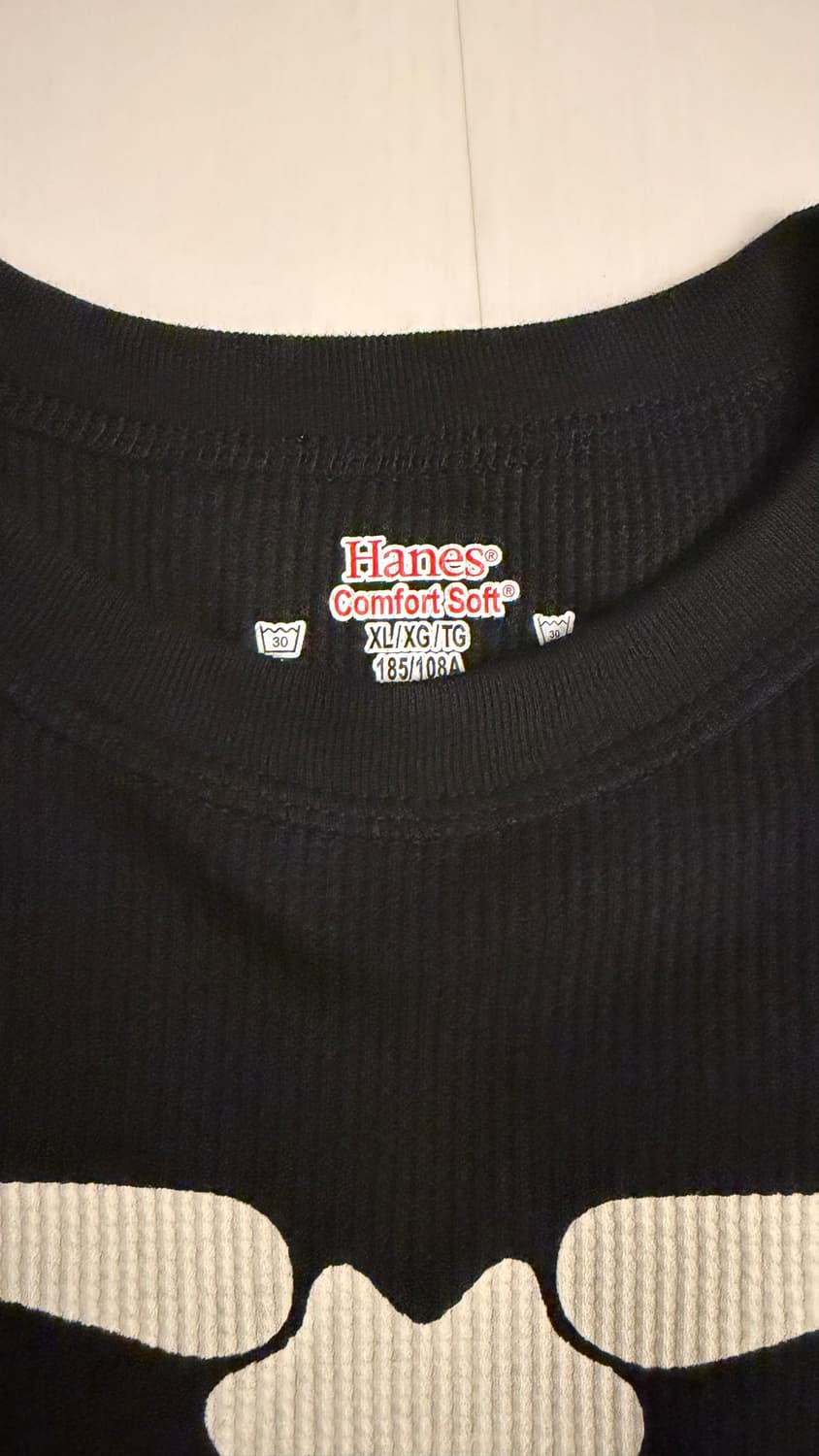 [XL > 2XL 교환가능] 슈프림 헤인즈 본즈 써멀 크루 블랙 25FW 상품이미지2