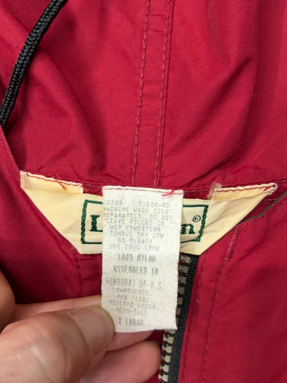 90-00s LLbean 엘엘빈 아노락 바람막이 자켓 레드/블루 상품이미지9