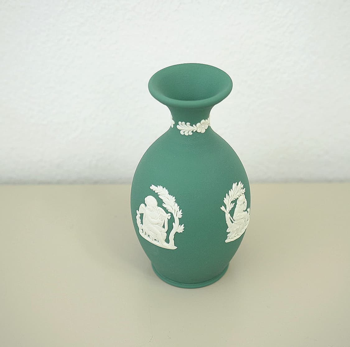 [영국엔틱] 웨지우드 제스퍼웨어 오목 도자기베이스 화병_ 틸그린 상품이미지6