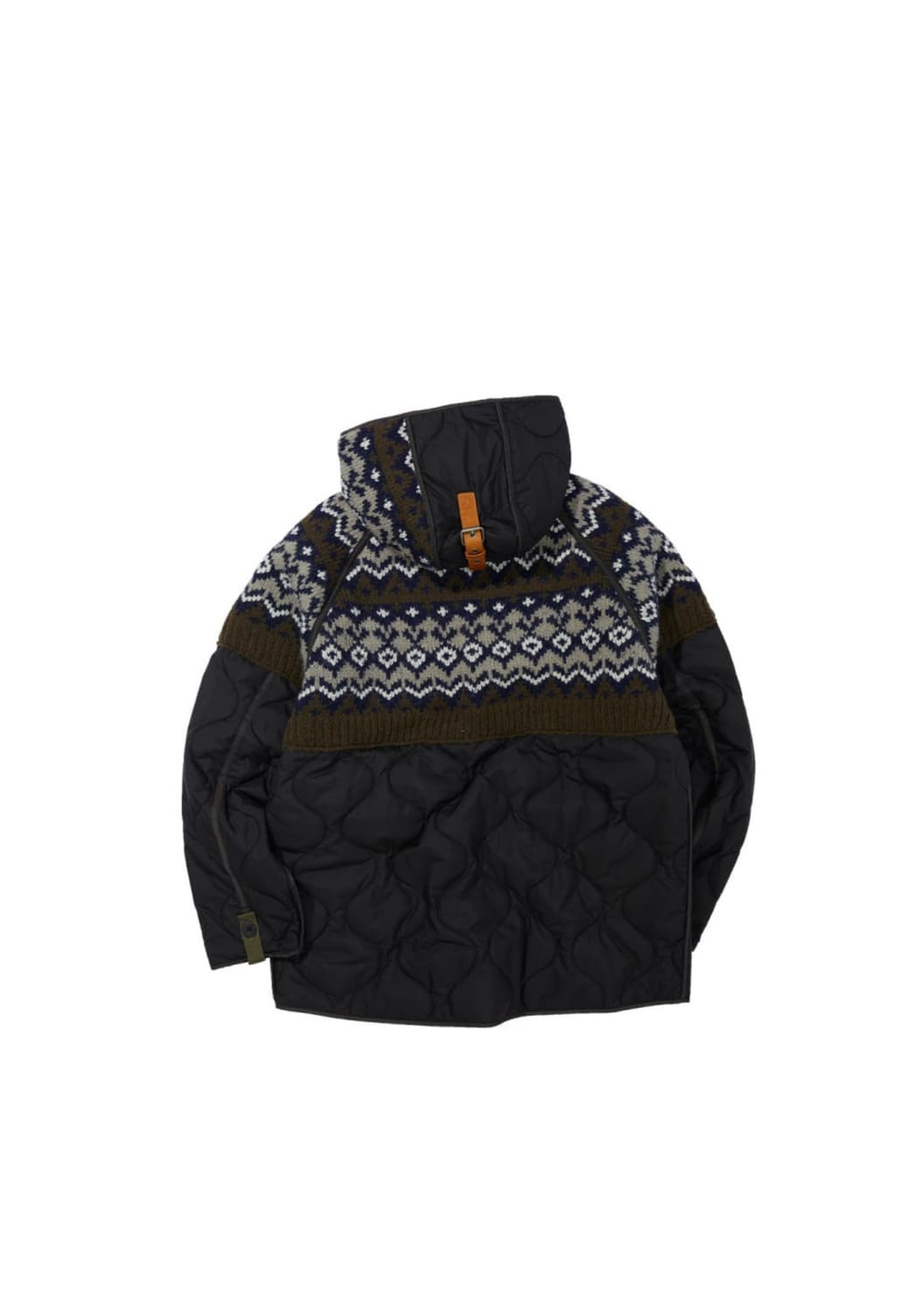 엔더슨벨 22FW 니트 패치 퀼티드 점퍼 블랙  상품이미지8