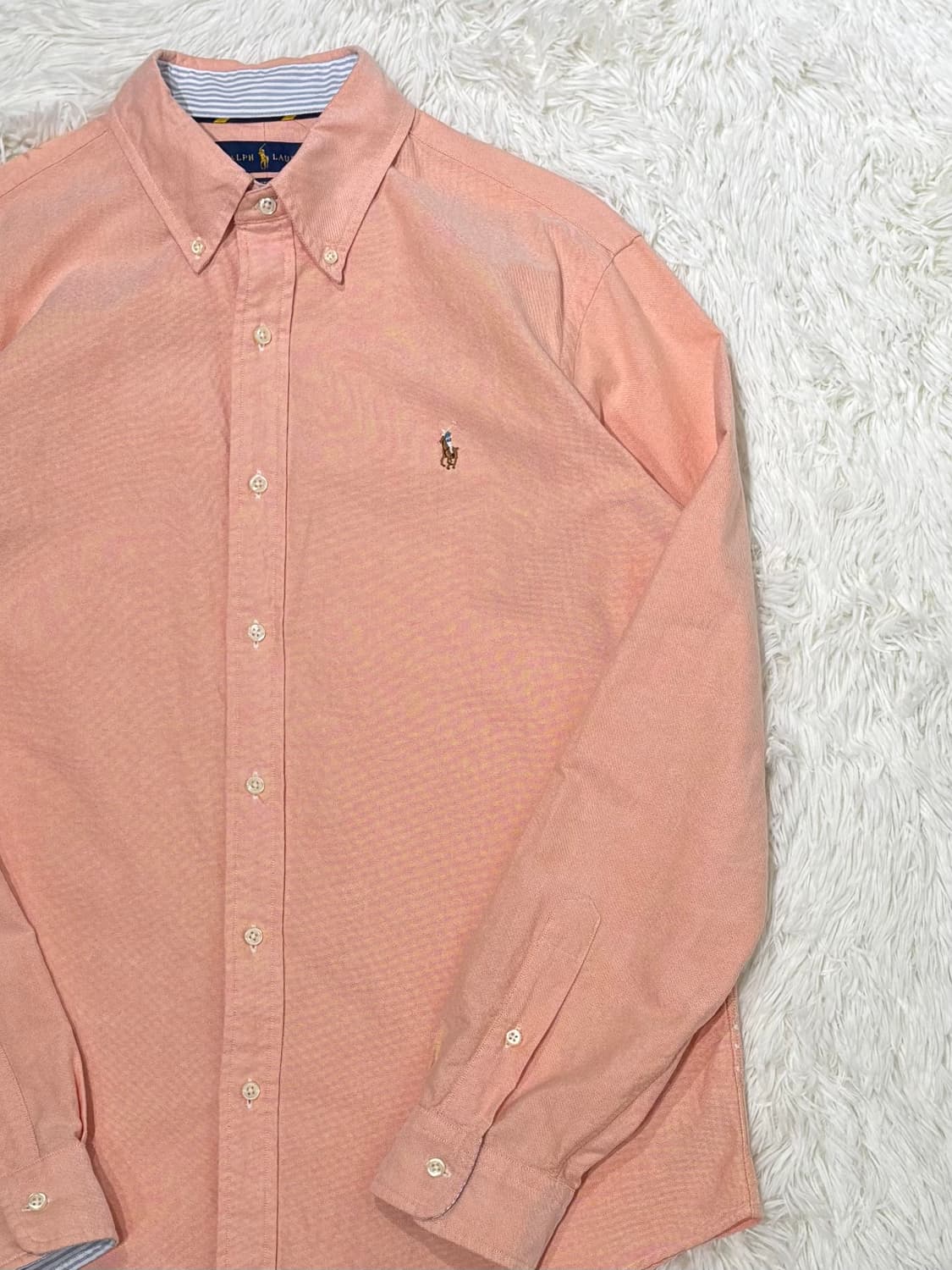 폴로랄프로렌 멀티포니 피치코랄 셔츠 상품이미지5