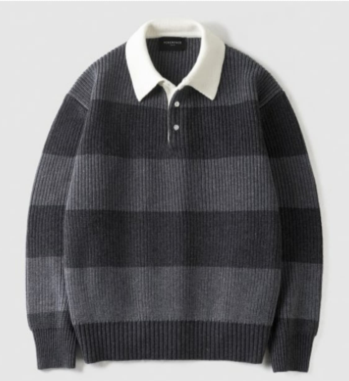 포커페이스 럭비 니트 스웨터 50 그레이차콜 상품이미지1