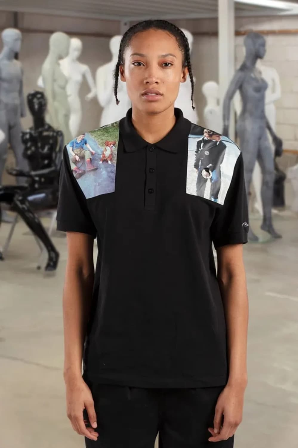 SS20 raf simons printed patch polo 상품이미지3