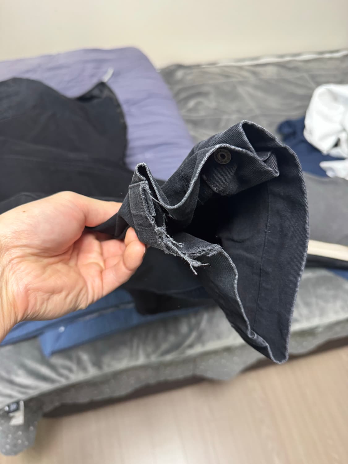 Etce 더블니 코튼팬츠 블랙 L 상품이미지2