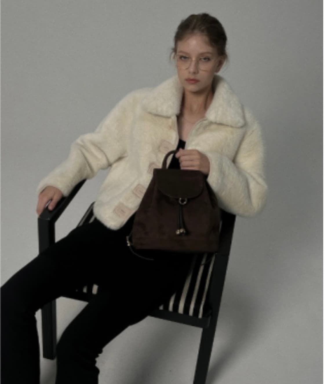 리버시블 아이보리 플러피 퍼자켓 상품이미지10