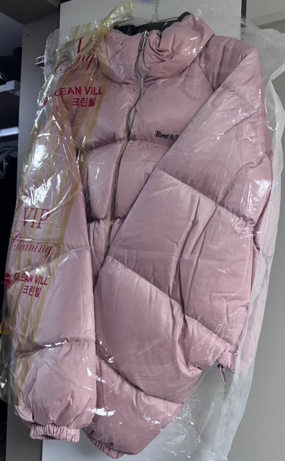 rest and recreation RR 다운 숏패딩 자켓 핑크 상품이미지2