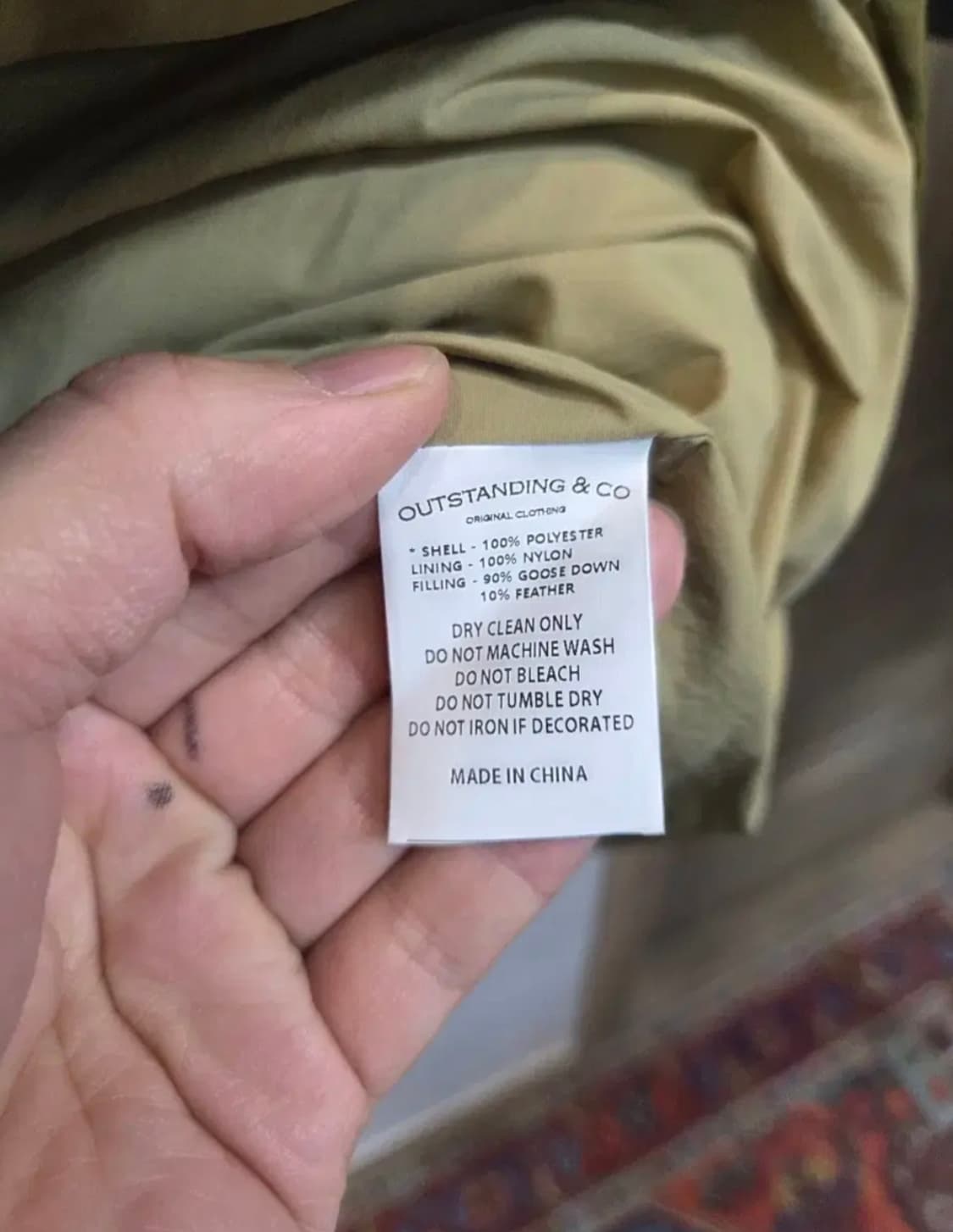 아웃스탠딩 무톤 구스다운 파카 s 상태 최고 상품이미지7