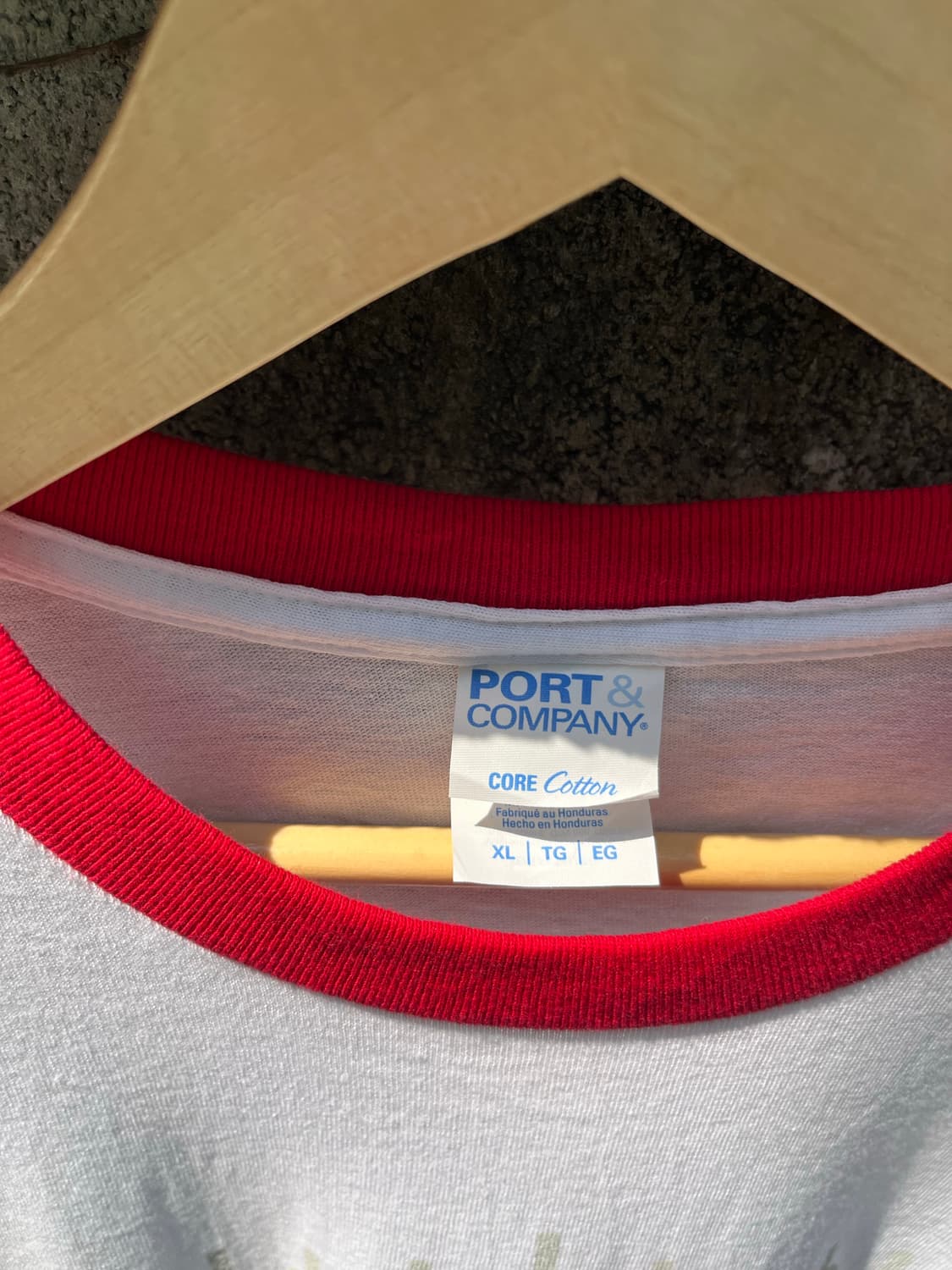 빈티지 Port company 프린팅 링거 반팔 티셔츠 XL 상품이미지3