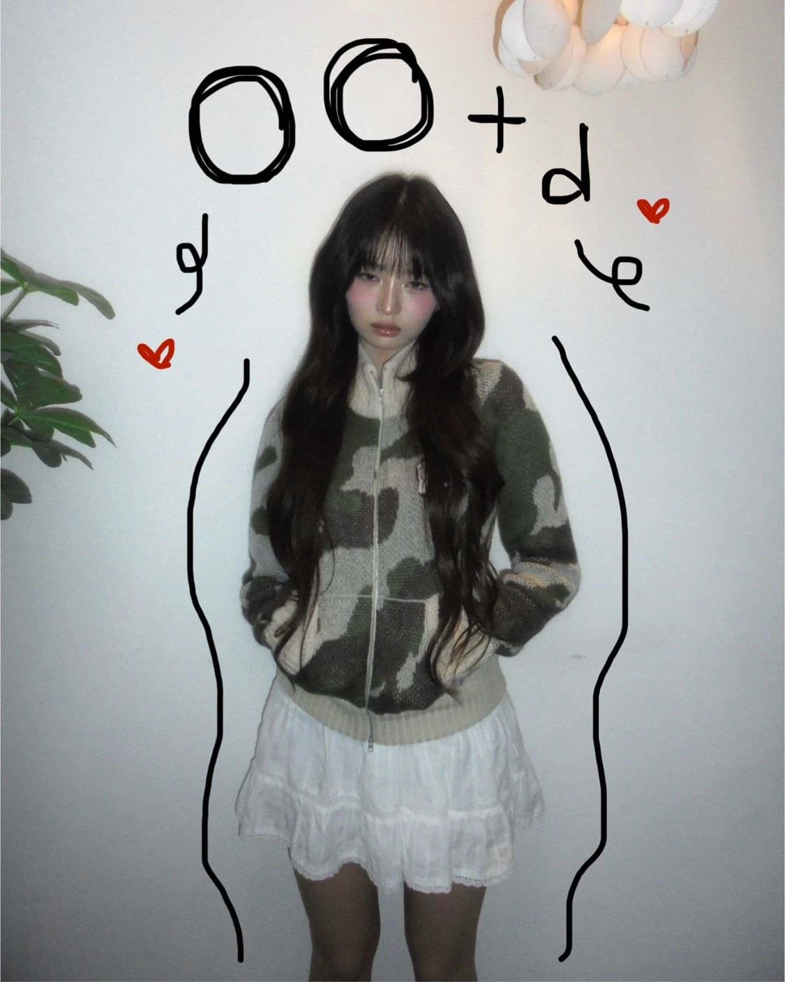 [레이 착용] 스컬프터 카모플라쥬 래글런 집업 상품이미지3