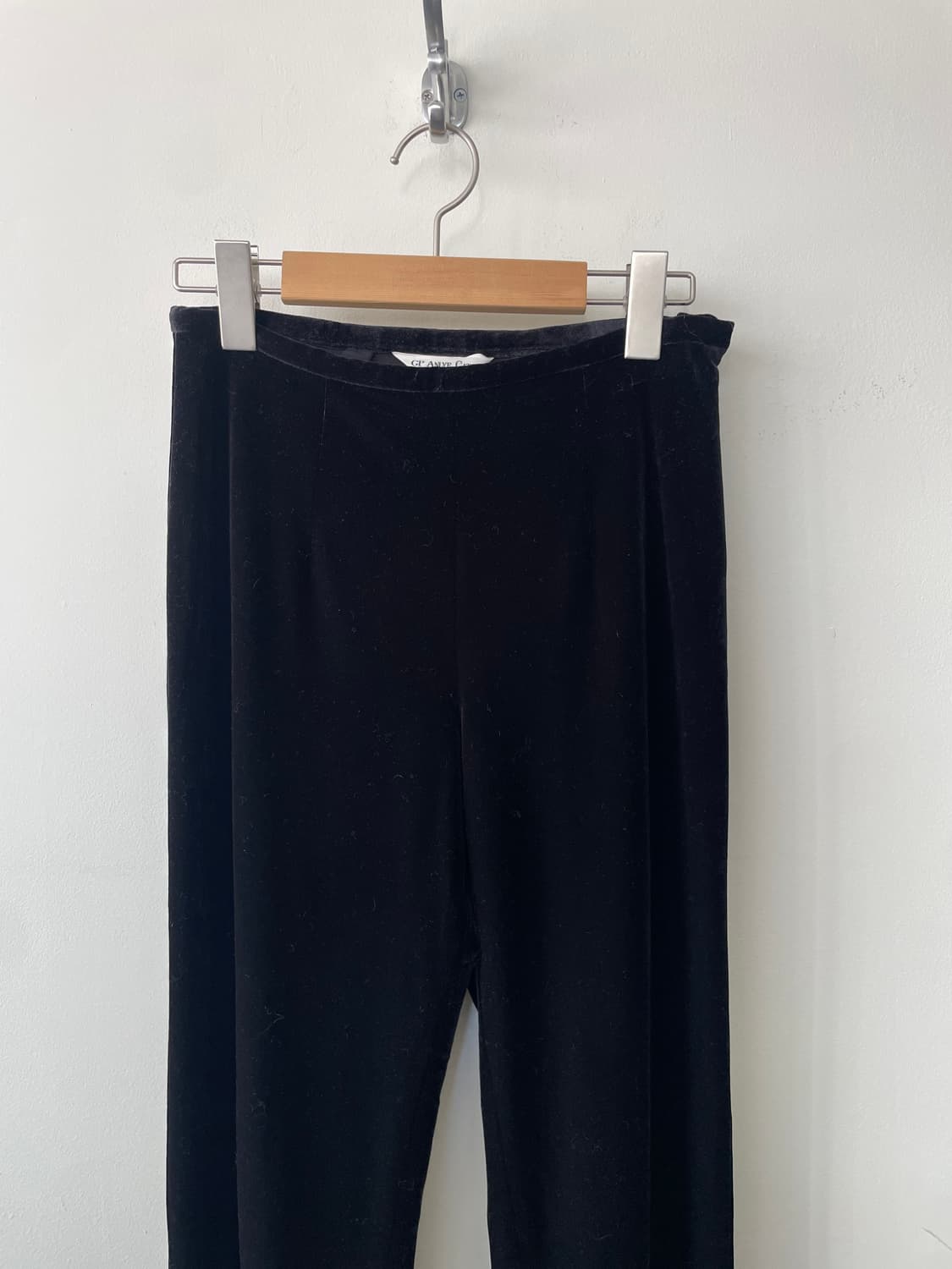 vintage black velvet boots cut pants 상품이미지2