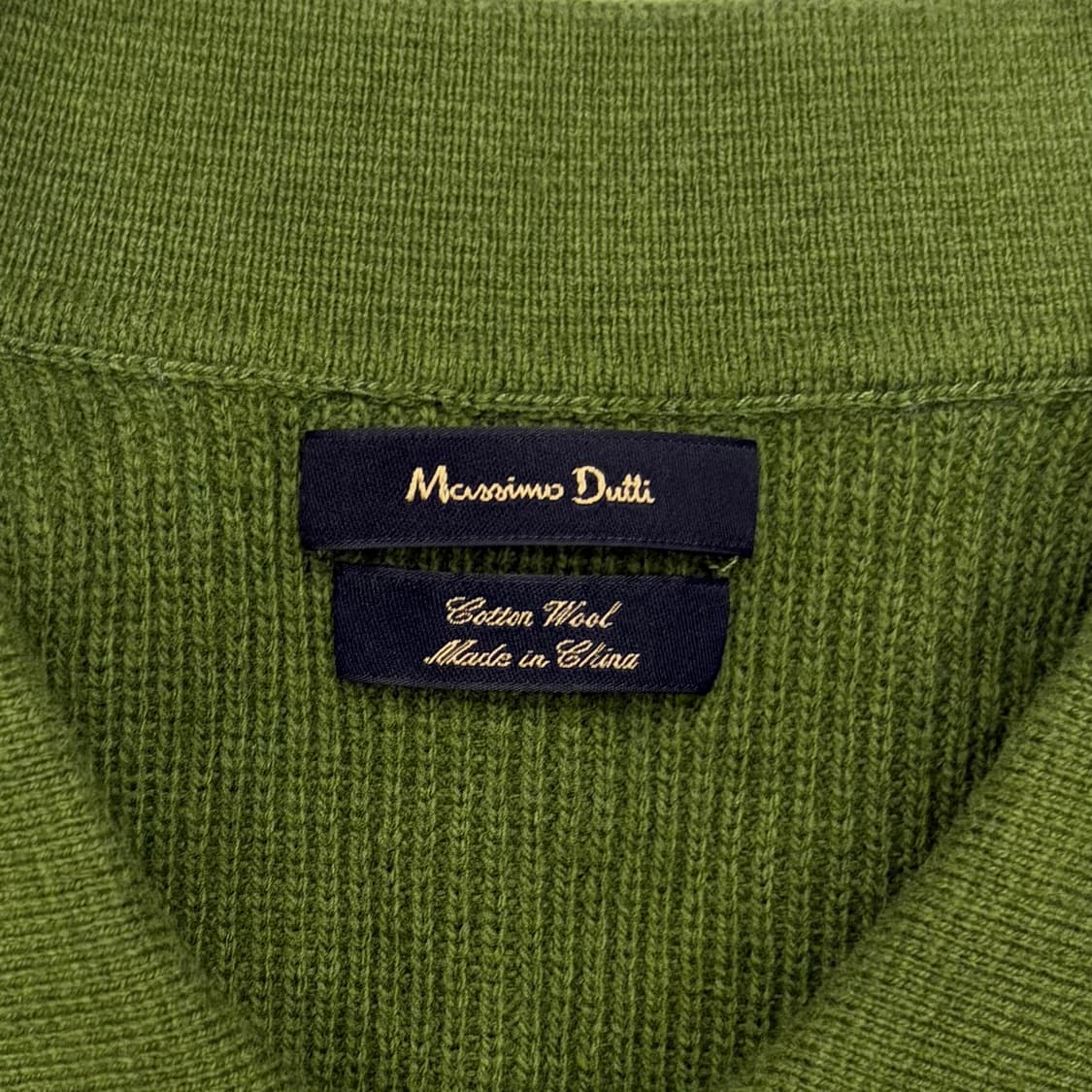 Massimo Dutti 마시모두띠 그린 카라니트 L 상품이미지4
