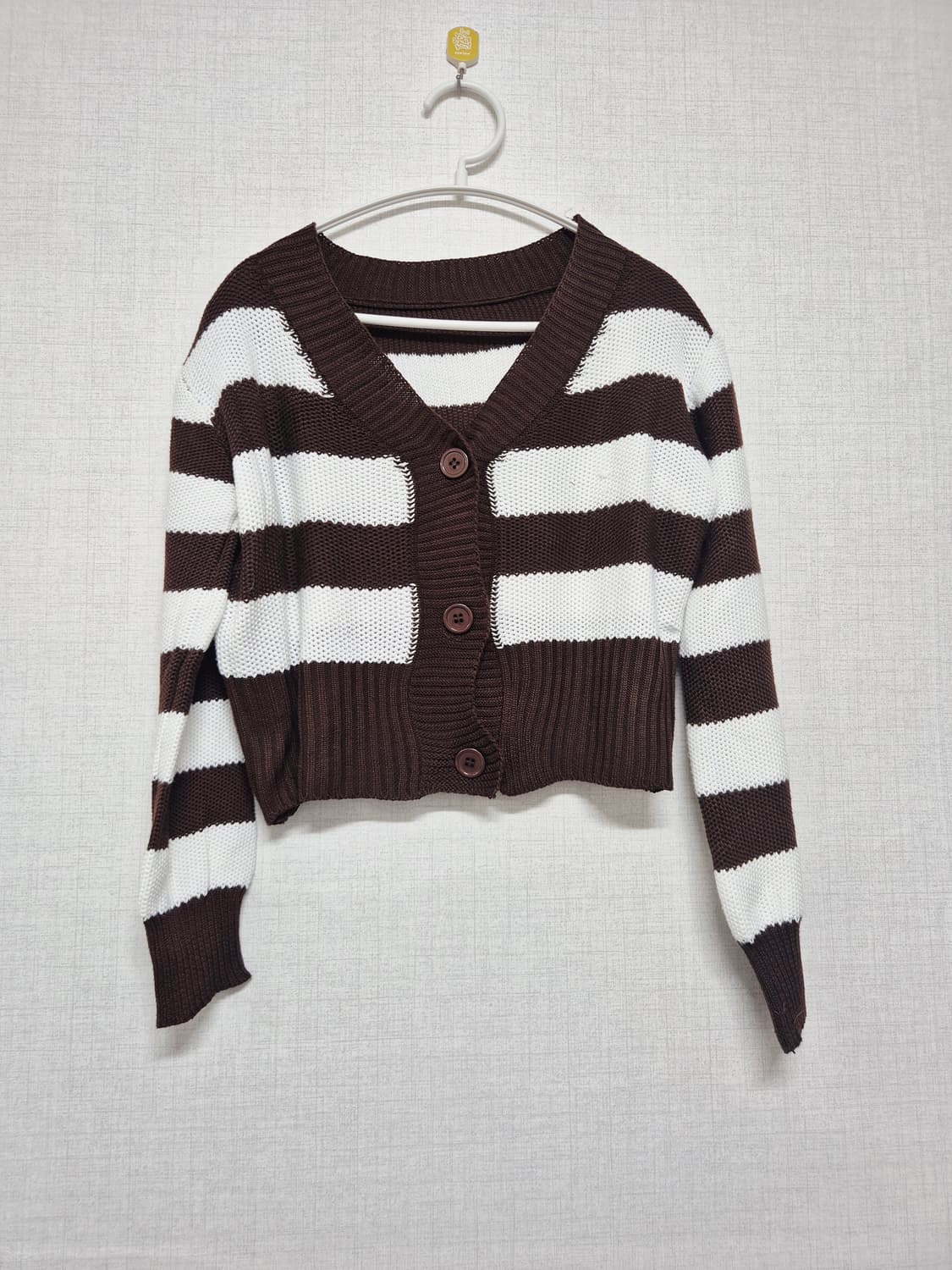 스트라이프 크롭 가디건 상품이미지1