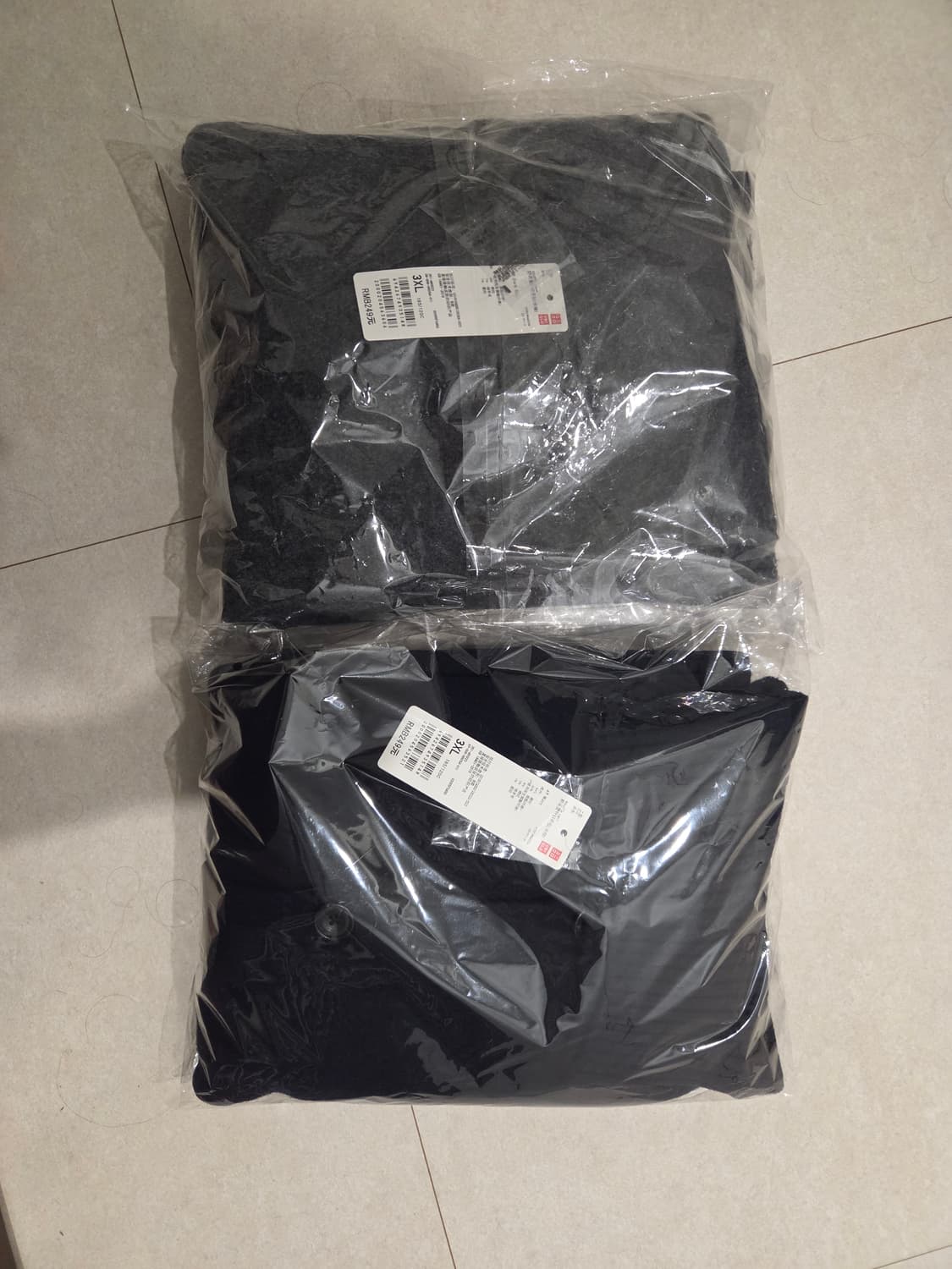 새상품_(3XL)유니클로 수플레얀 스탠드 칼라 가디건(네이비) 상품이미지2