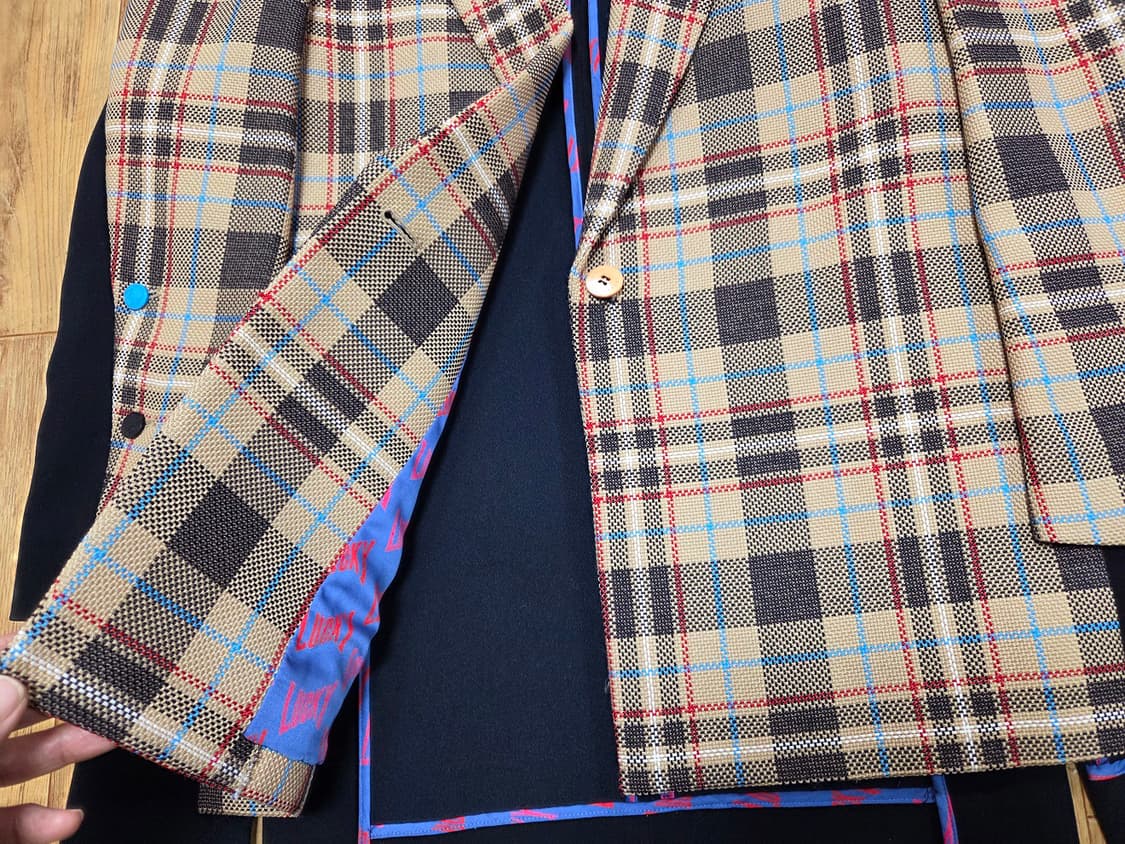 럭키슈에뜨(LUCKYCHOUETTE) 체크자켓 55-66 상품이미지7